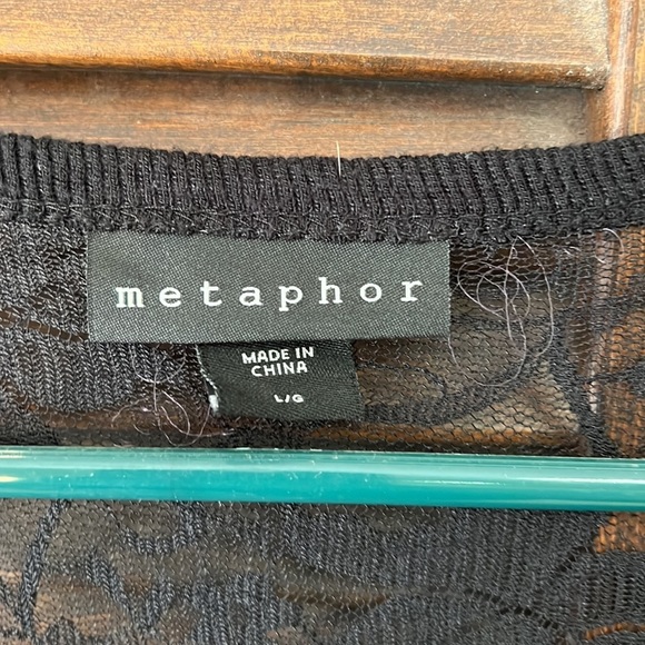 Metaphor Black Women’s Vest Cardigan Size L - Picture 2 of 6